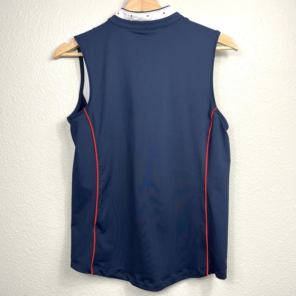Lady Hagen Womens‎ Golf Tank Top Size Small Zip Pullover Polka Dot Pickleball - Picture 2 of 8